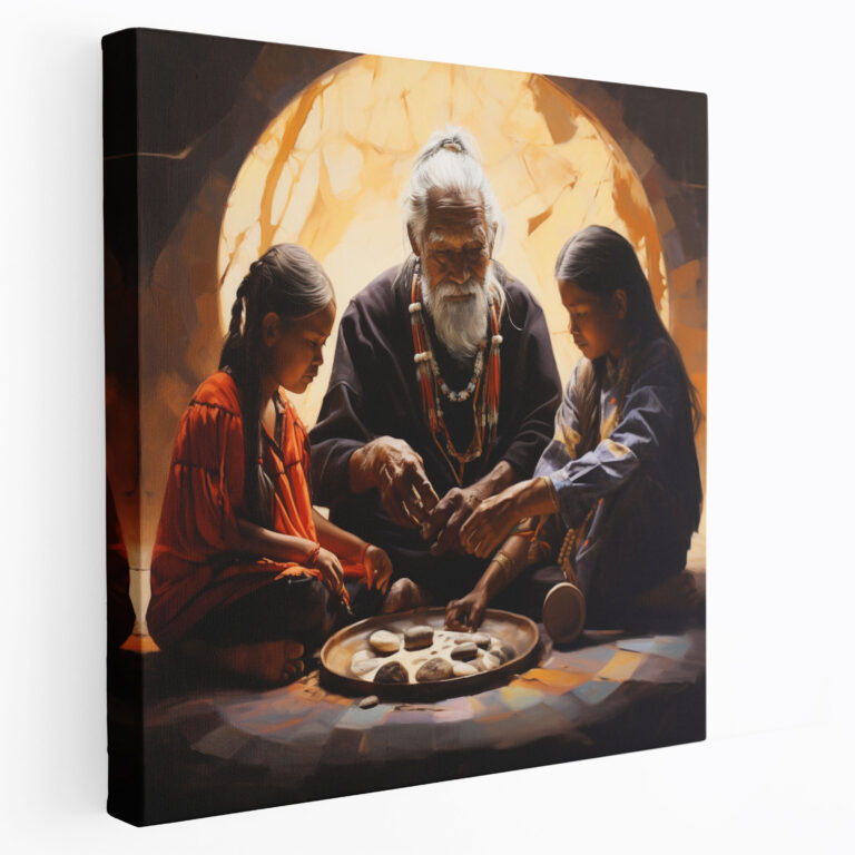 Aboriginal Wisdom Canvas Print - Aboriginal, Wall Art, Cultural Heritage, Wall Decoration