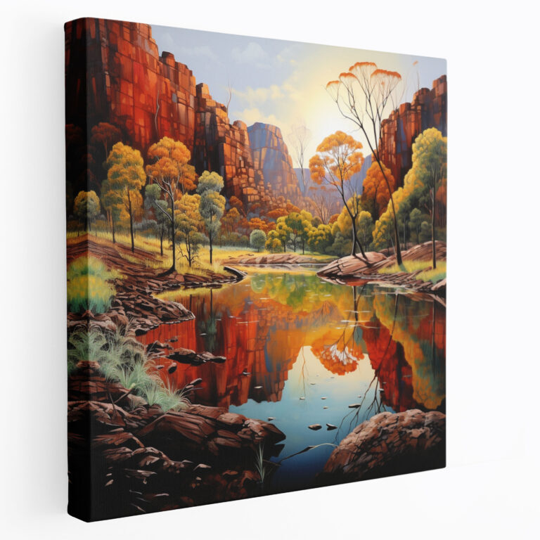 Captivating Aboriginal Landscape Wall Art - Aboriginal, Home Decoration, Captivating Aboriginal Landscape Wall Art, Canvas Wall Art