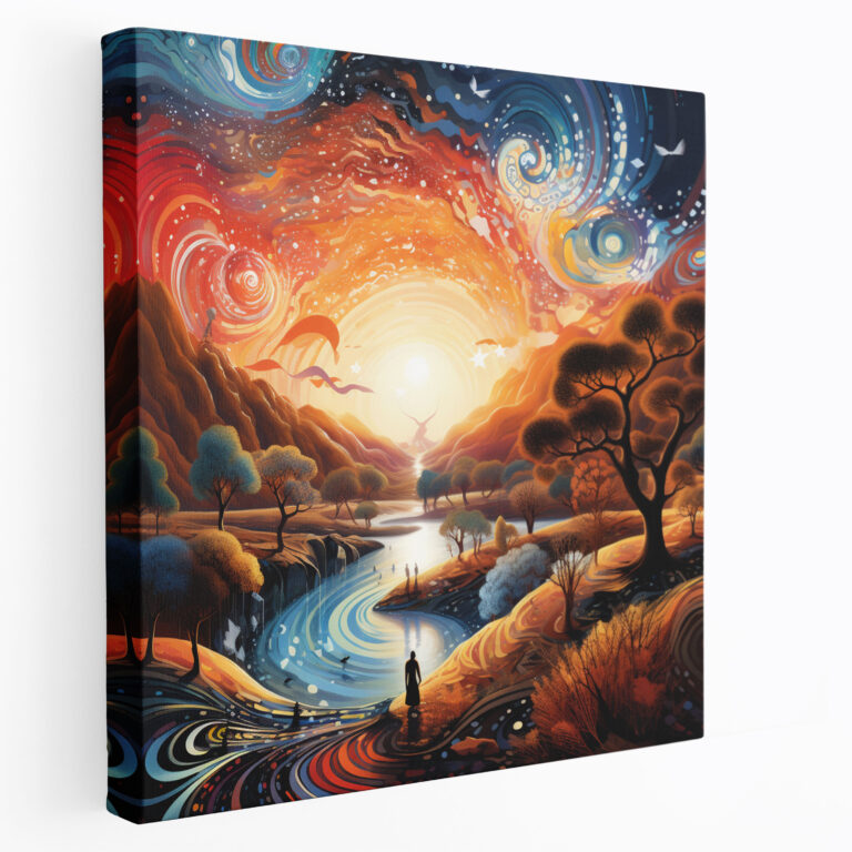 Indigenous Dreamtime Canvas Print - Mystical Wall Art - Aboriginal, Canvas Wall Art, Indigenous, Aboriginal