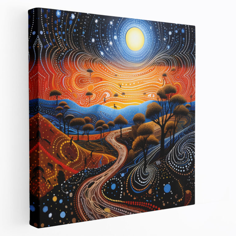Aboriginal Dreamtime Canvas Print - Aboriginal, Canvas, Wall Decoration, Creation Myths