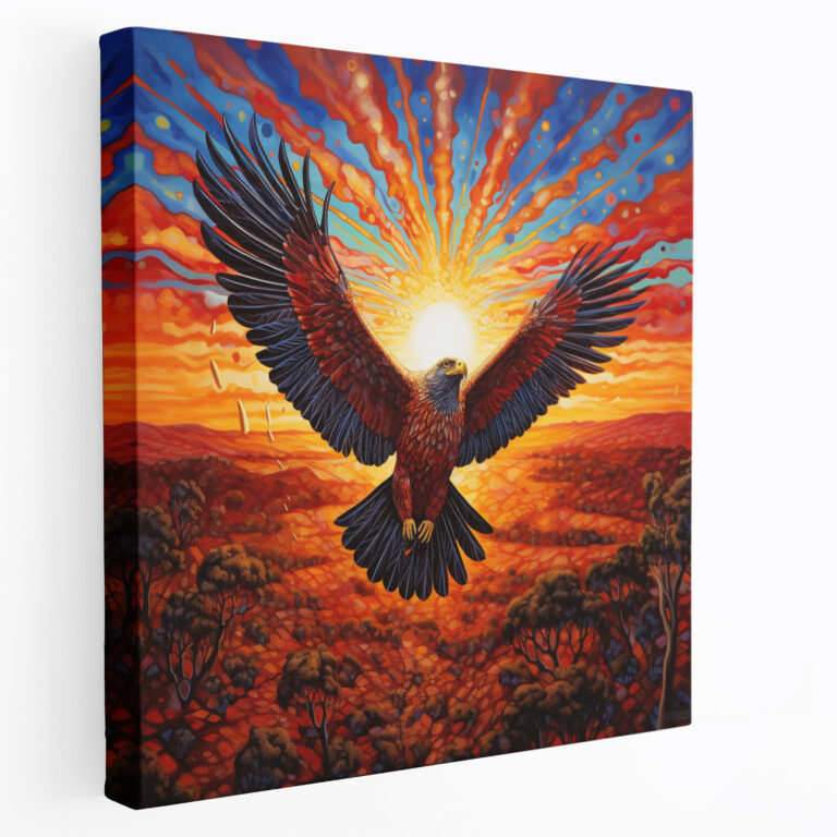 Aboriginal Eagle Canvas Print - Aboriginal, Canvas Wall Art, Canvas, Canvas Print