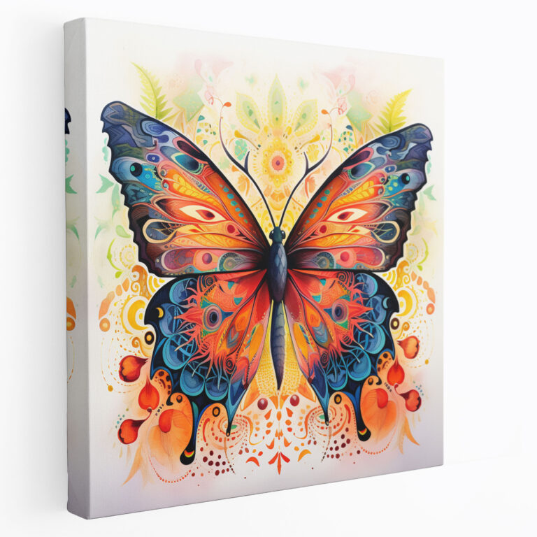 Aboriginal Butterfly Wall Decoration - Aboriginal, Transformation, Canvas Wall Art, Canvas