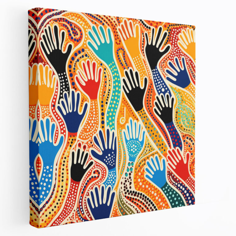 Aboriginal Handprints Wall Art - Aboriginal, Wall Art, Home Decoration, Community