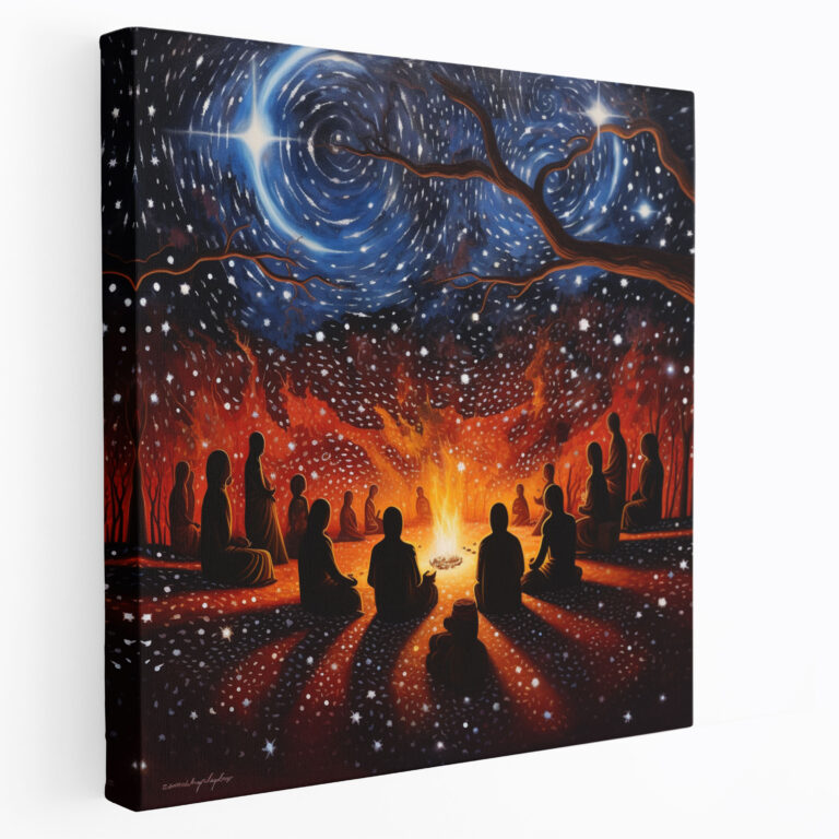 Contemporary Aboriginal Canvas Print - Aboriginal, Contemporary Artwork, Canvas, Tradition