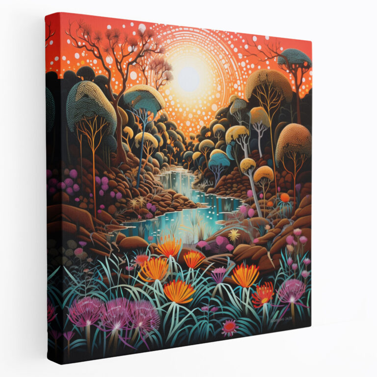 Aboriginal Wall Art - Flora And Fauna Visions - Aboriginal, Ancestral Lands, Home Decoration, Aboriginal