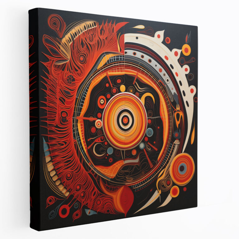 Aboriginal Canvas Print - Contemporary Indigenous Art - Aboriginal, Indigenous Symbols, Canvas, Canvas Print