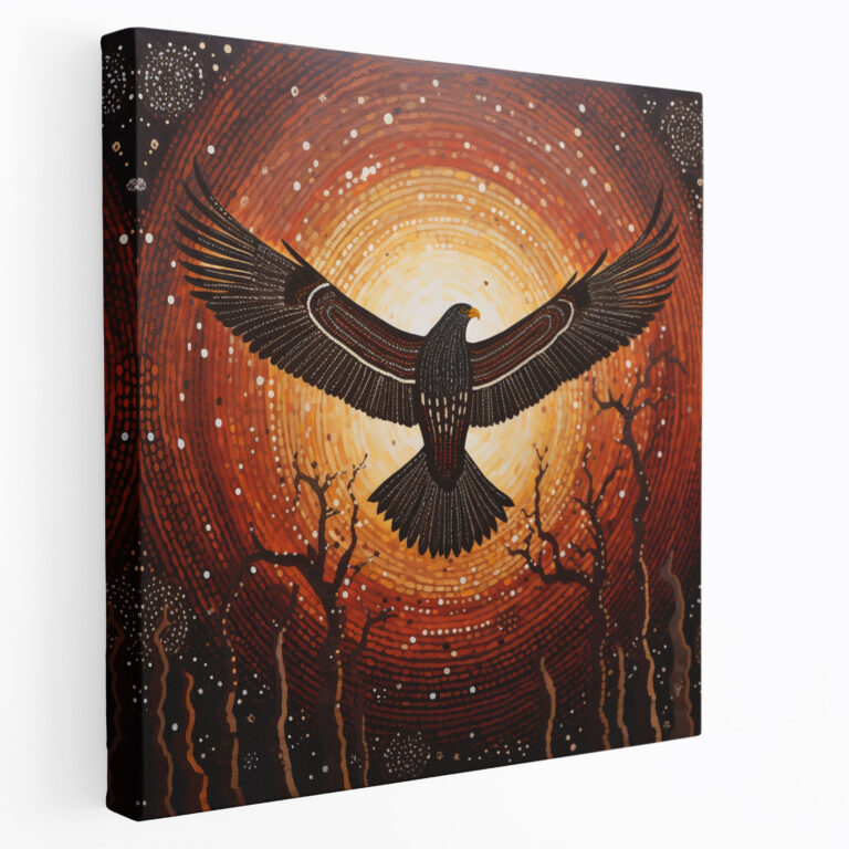Aboriginal Canvas Print Wall Decoration - Majestic Eagle - Aboriginal, Wall Decoration, Aboriginal, Aboriginal Art