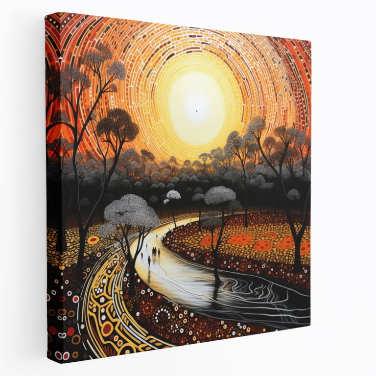 Aboriginal Canvas Print - Rich Cultural Heritage - Aboriginal, Canvas Wall Art, Cultural Appreciation, Canvas Print