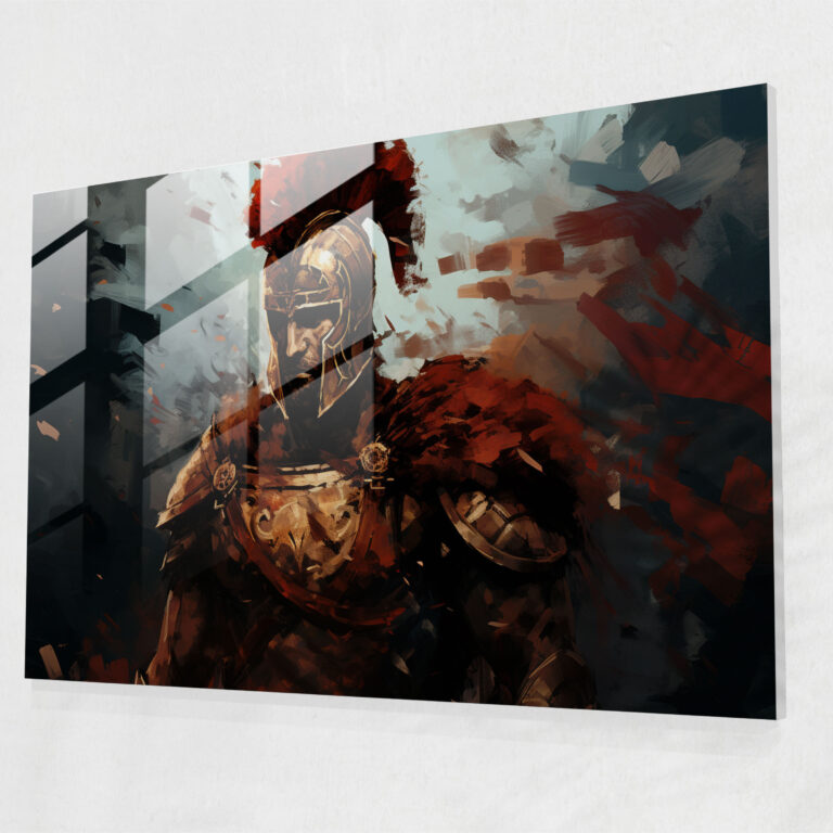 Ancient Weapons Glass Print - Ancient Weapons, Glass Wall Art, Modern Art, Roman Gladiator