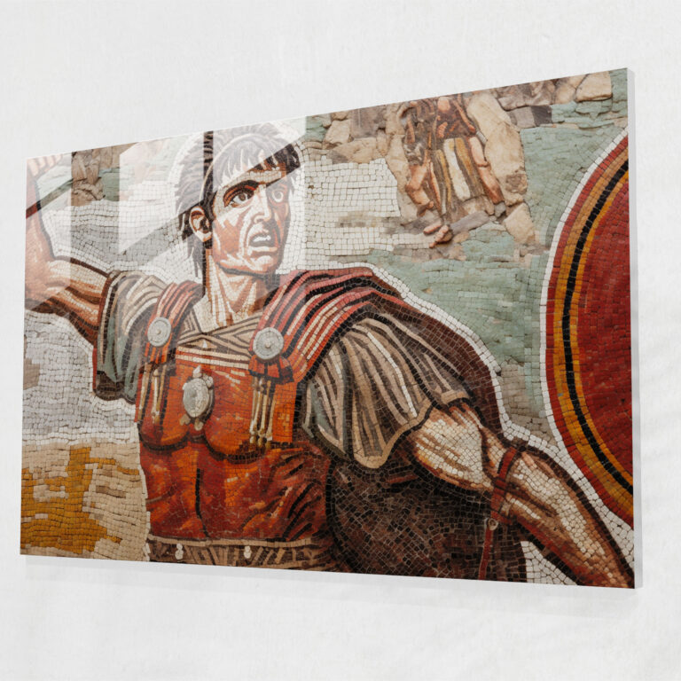 Ancient Weapons Glass Print - Ancient Weapons, Wall Decoration, Glass Wall Art, Gladiator