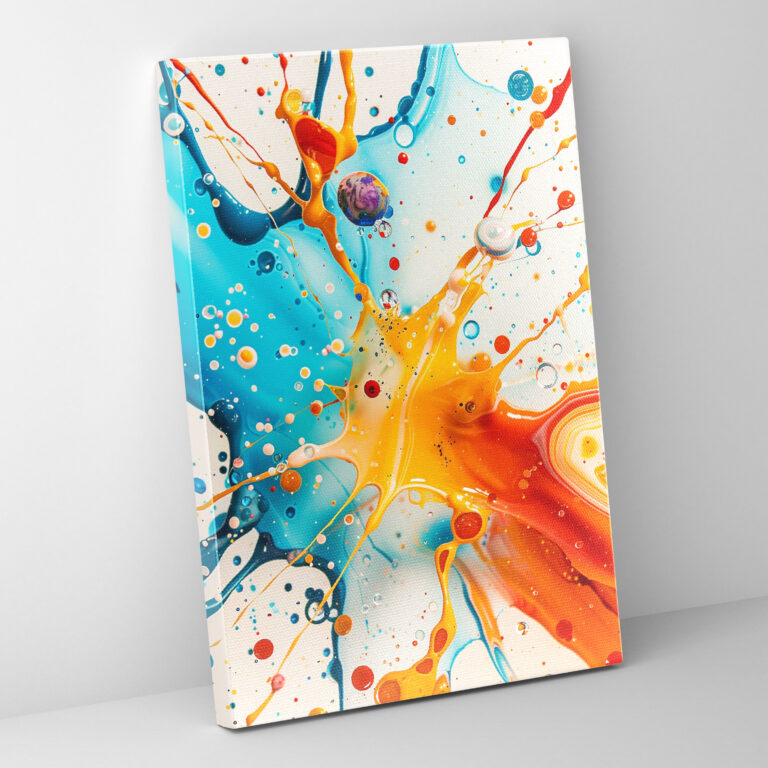 Cubaction Paintingism Energetic Splatters Wall Art - Action Painting, Wall Decoration, Splatter Art, Cubaction Paintingism