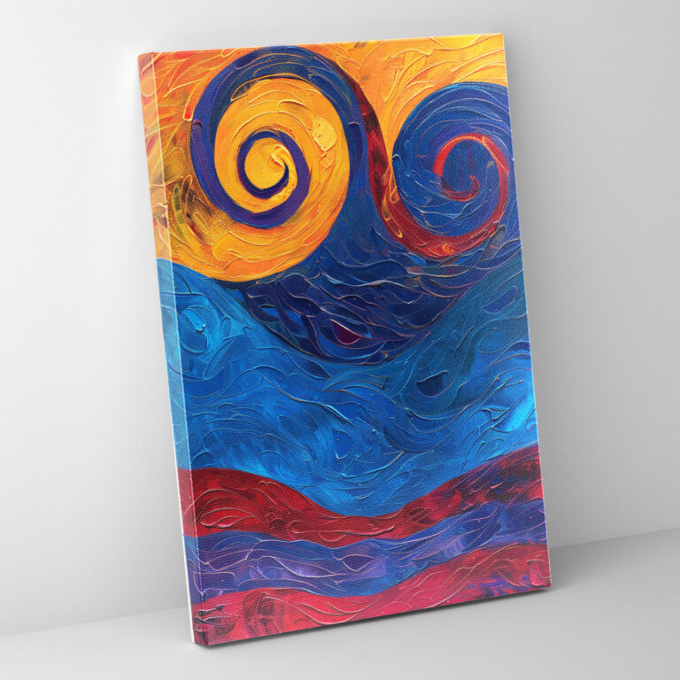 Cubaction Paintingism Interactive Swirls And Loops Canvas Print - Action Painting, Cubaction Paintingism, Wall Art, Playful Art