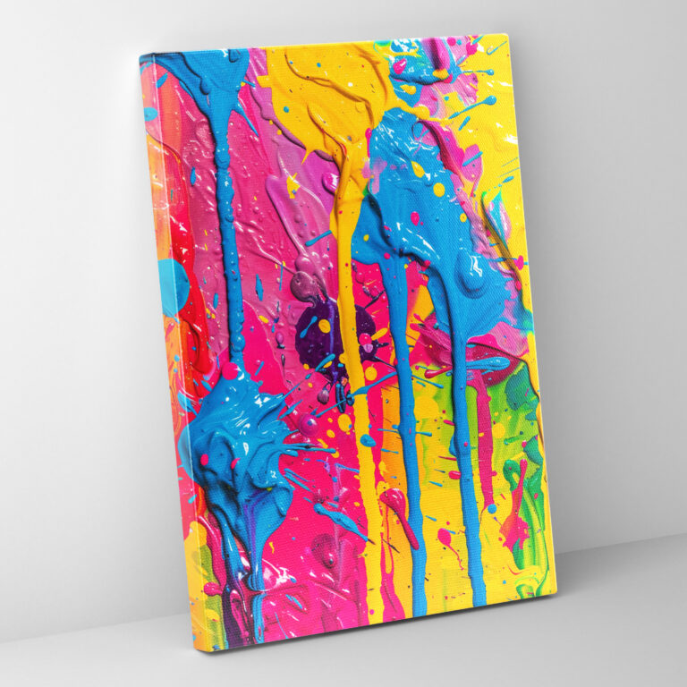 Cubaction Paintingism Canvas Print - Action Painting, Wall Decoration, Home Decoration, Canvas