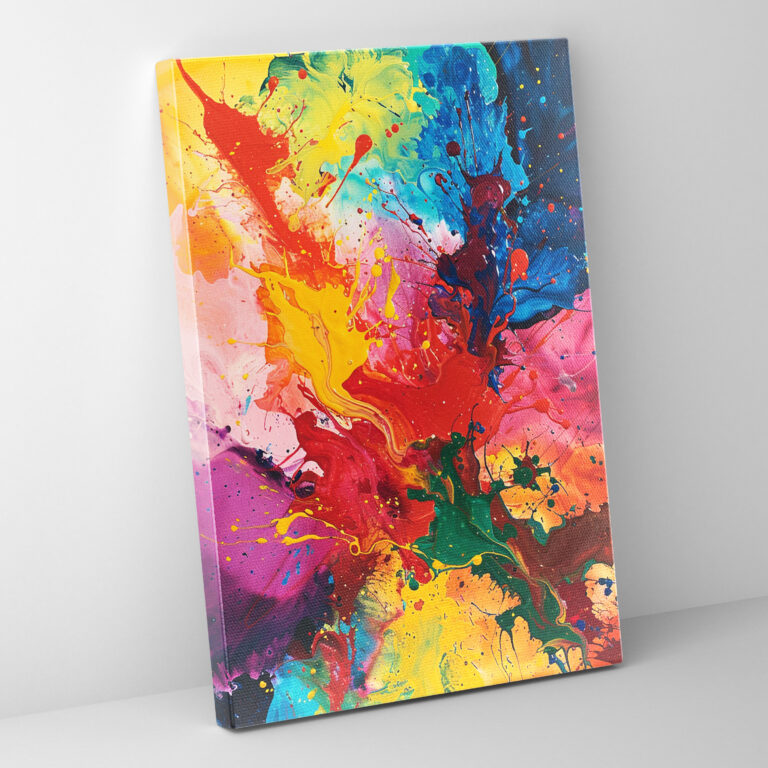 Action Painting Canvas Print - Abstract Color Splashes - Action Painting, Canvas Print, Wall Art, Home Decoration
