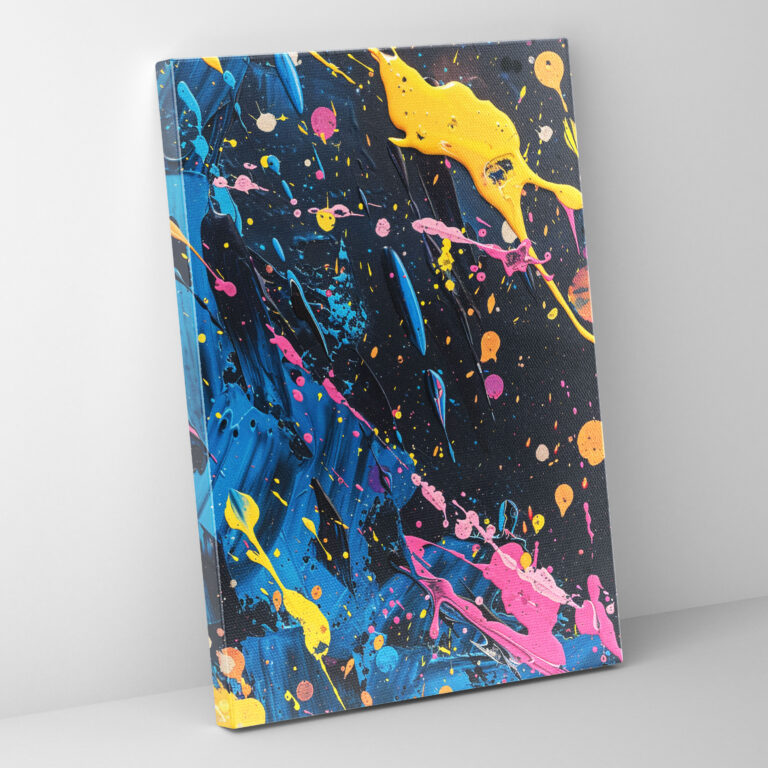 Action Painting Canvas Print - Abstract Splatters - Action Painting, Wall Decoration, Canvas Print, Home Decoration