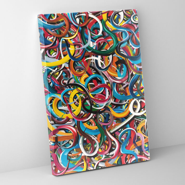 Action Painting Wall Art - Swirling Lines - Action Painting, Canvas Print, Canvas Wall Art, Wall Decoration