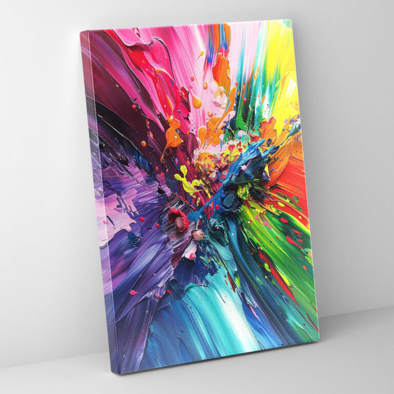 Vibrant Chaos Canvas Print - Action Painting, Canvas, Home Decoration, Action Painting