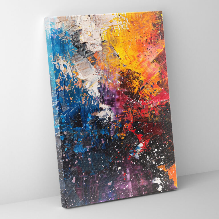 Layered Action Painting Canvas Print - Action Painting, Action Painting, Canvas Print, Canvas Wall Art