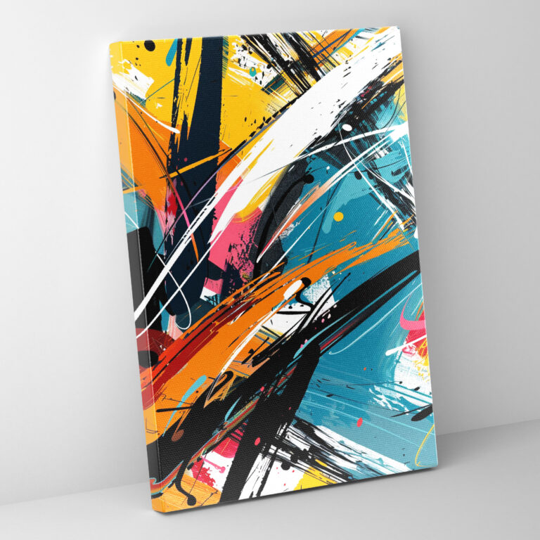 Dynamic Abstract Canvas Print - Action Painting, Home Decoration, Canvas Wall Art, Wall Art