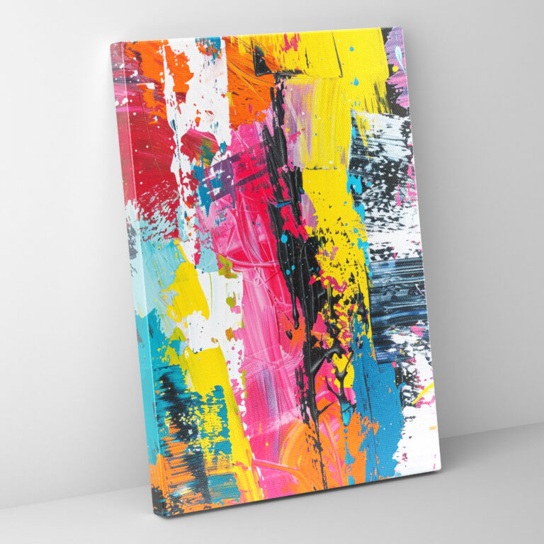 Action Painting Wall Art - Bold Brush Strokes Design - Action Painting, Wall Art, Canvas Wall Art, Wall Decoration