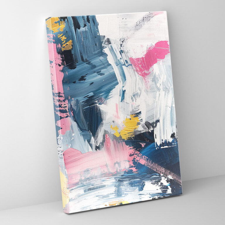 Abstract Action Painting Wall Art - Bold Strokes Design - Action Painting, Wall Decoration, Home Decoration, Canvas Wall Art