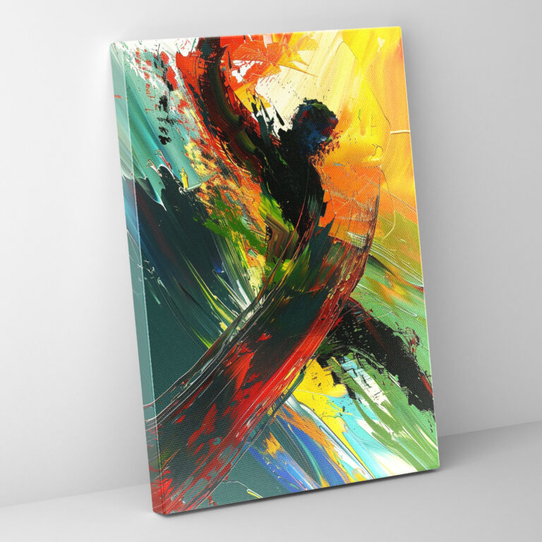 Dynamic Action Painting Wall Art - Action Painting, Home Decoration, Canvas, Wall Decoration