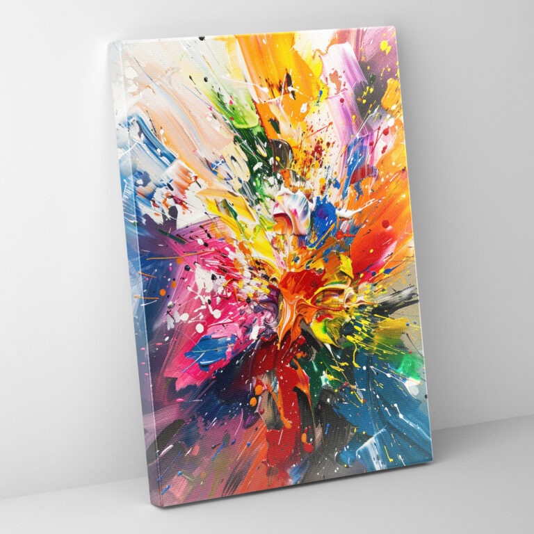 Spontaneous Action Painting Canvas Print - Action Painting, Wall Art, Canvas Print, Action Painting
