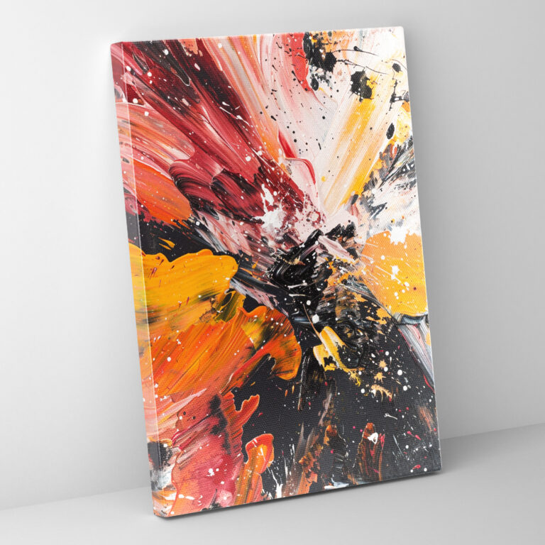 Earthy Expressions Action Painting Wall Decoration - Action Painting, Canvas, Wall Decoration, Canvas Wall Art