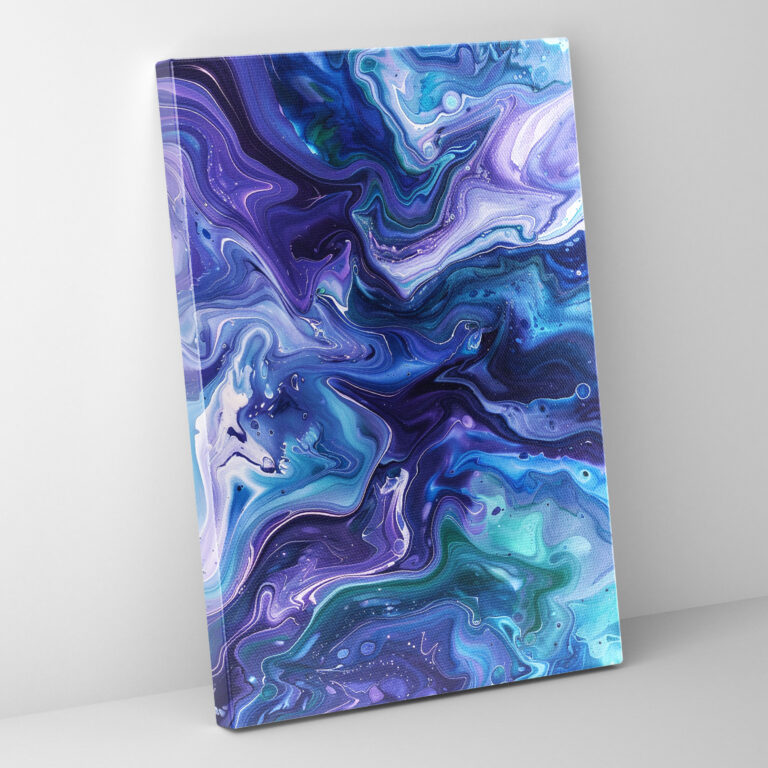 Cool Swirls Action Painting Wall Art - Action Painting, Canvas, Wall Decoration, Action Painting