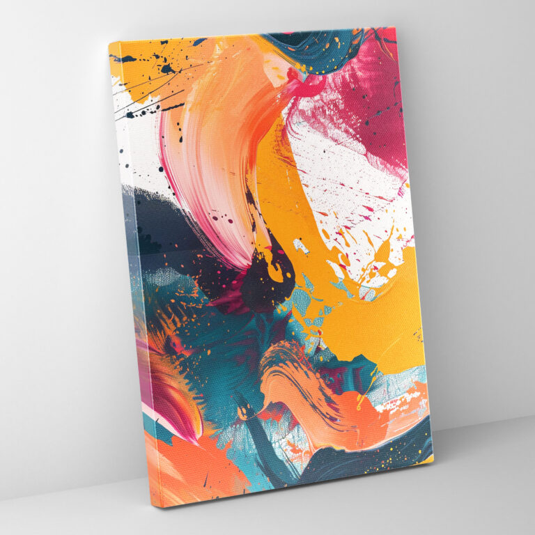 Action Painting Wall Art - Abstract Shapes Canvas Print - Action Painting, Canvas Wall Art, Action Painting, Wall Decoration