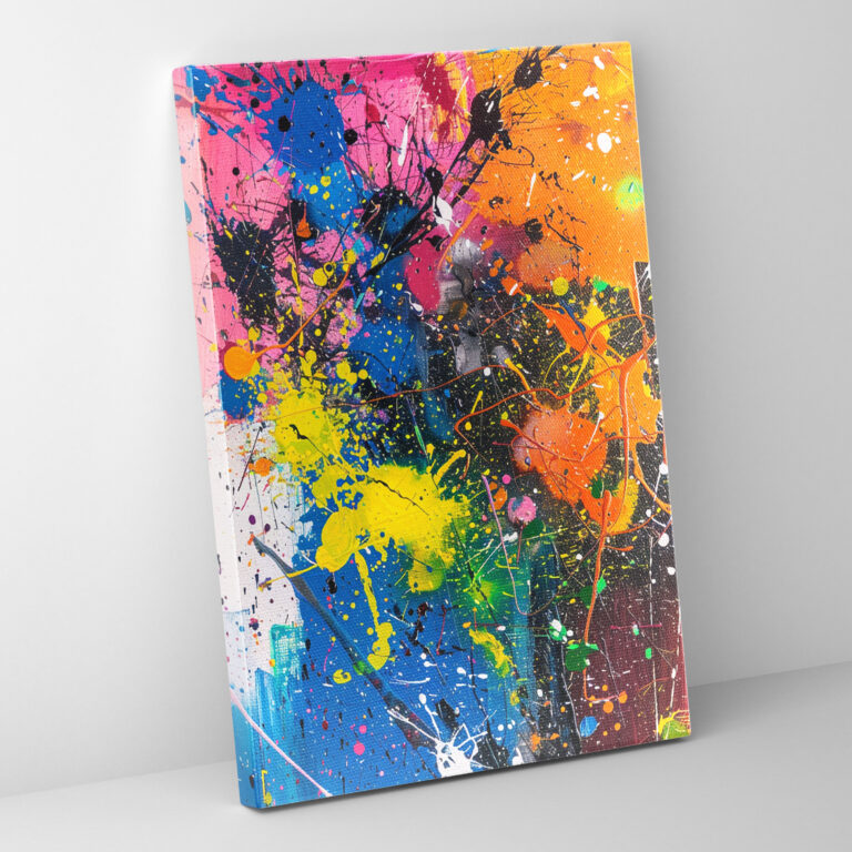 Action Painting Canvas Print - Action Painting, Wall Decoration, Canvas Wall Art, Canvas Print