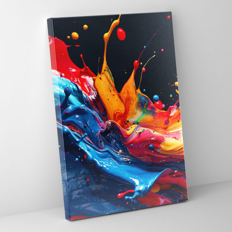 Colorful Action Painting Canvas Print - Action Painting, Action Painting, Canvas Wall Art, Canvas Print