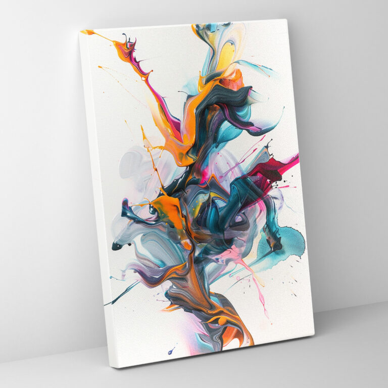 Abstract Action Painting Wall Decoration - Action Painting, Action Painting, Canvas, Canvas Wall Art