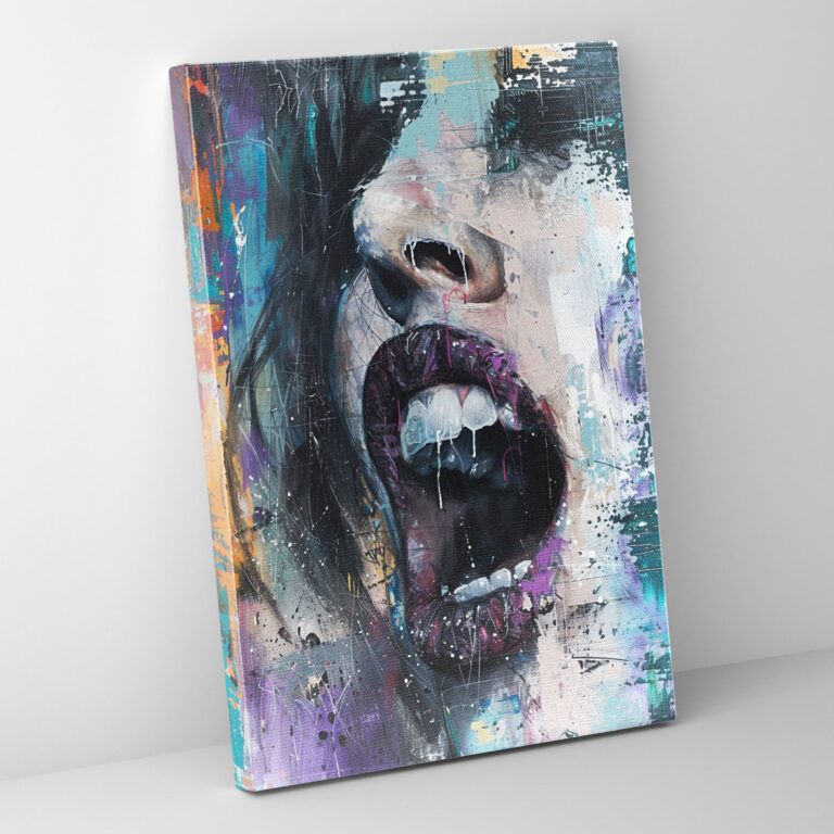Emotional Action Painting Wall Art - Action Painting, Home Decoration, Canvas Print, Wall Decoration