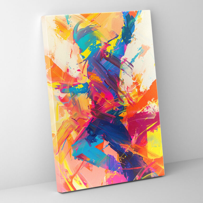Energetic Action Painting Wall Decoration - Action Painting, Canvas, Wall Decoration, Action Painting
