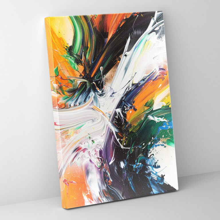 Dynamic Action Painting Wall Art - Action Painting, Home Decoration, Action Painting, Canvas Wall Art
