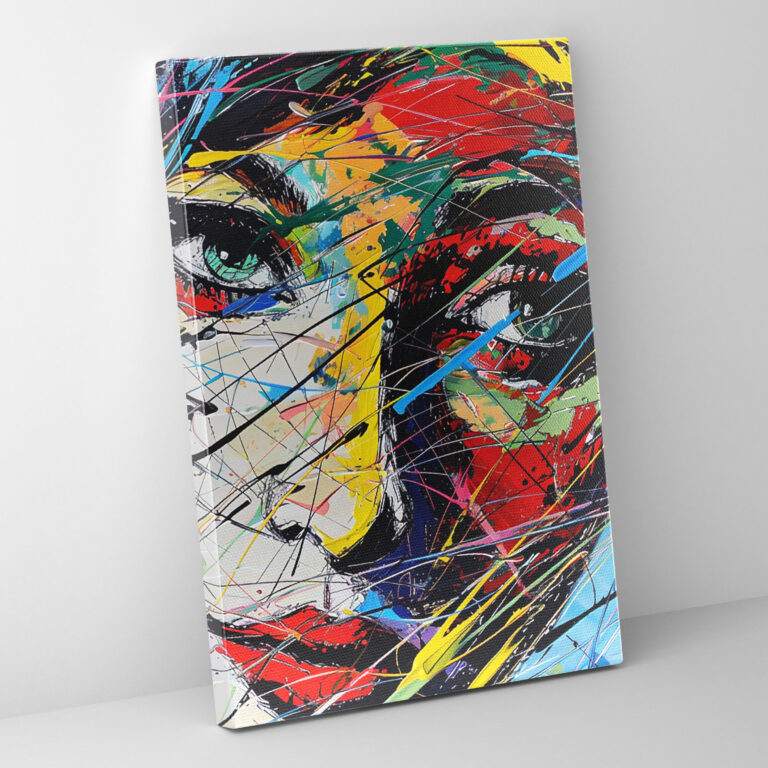 Expressive Action Painting Canvas Wall Art - Action Painting, Action Painting, Wall Decoration, Canvas