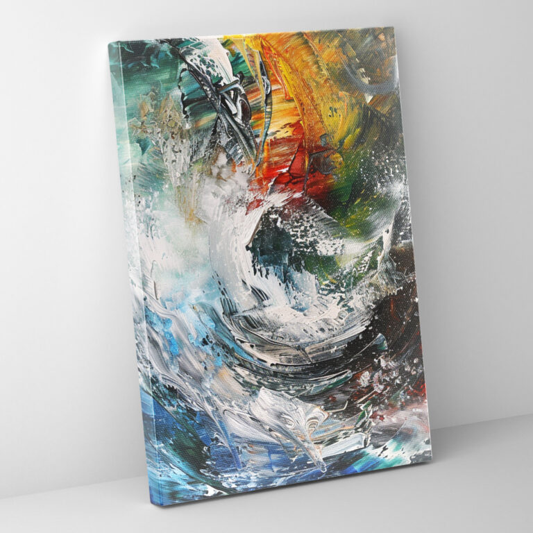 Energetic Movement Action Painting Wall Decoration - Action Painting, Canvas Print, Wall Art, Home Decoration