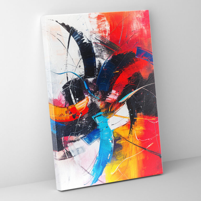 Dynamic Abstract Action Painting Wall Art - Action Painting, Wall Art, Canvas, Wall Decoration