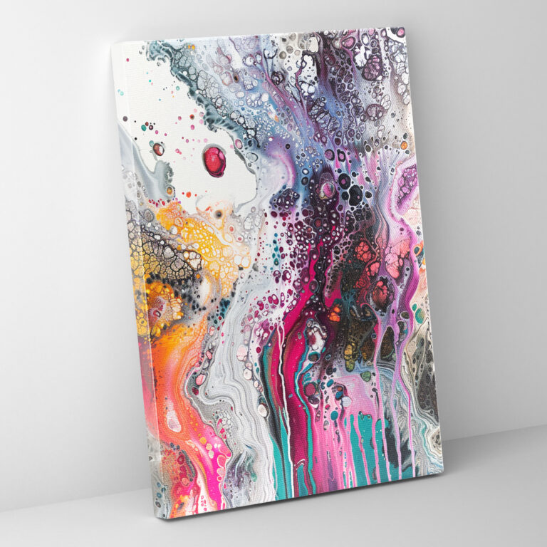 Intricate Textures Action Painting Canvas Print - Action Painting, Action Painting, Canvas Print, Home Decoration