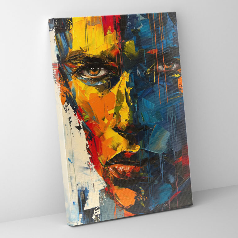 Bold Color Blending Action Painting Wall Decoration - Action Painting, Canvas Wall Art, Home Decoration, Action Painting