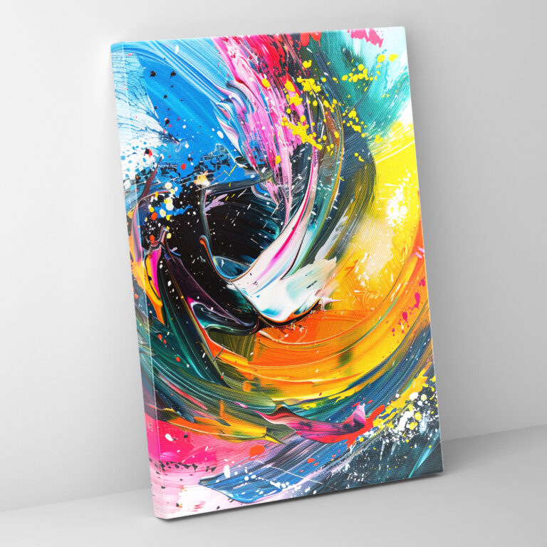 Energetic Movement Action Painting Canvas Print - Action Painting, Canvas, Action Painting, Canvas Print