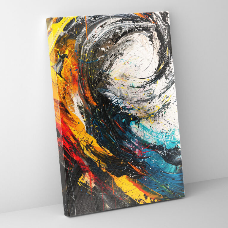 Whirlwind Lines Wall Art - Action Painting, Bold Lines, Whirlwind Of Creativity, Canvas Print