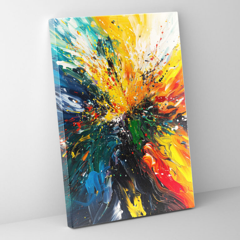Energy Explosion Canvas Print - Action Painting, Canvas Print, Vitality, Energy Explosion