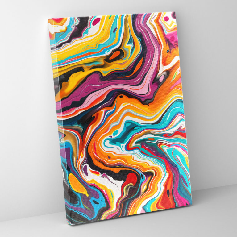 Action Painting Canvas Print - Action Painting, Wall Art, Wall Decoration, Canvas