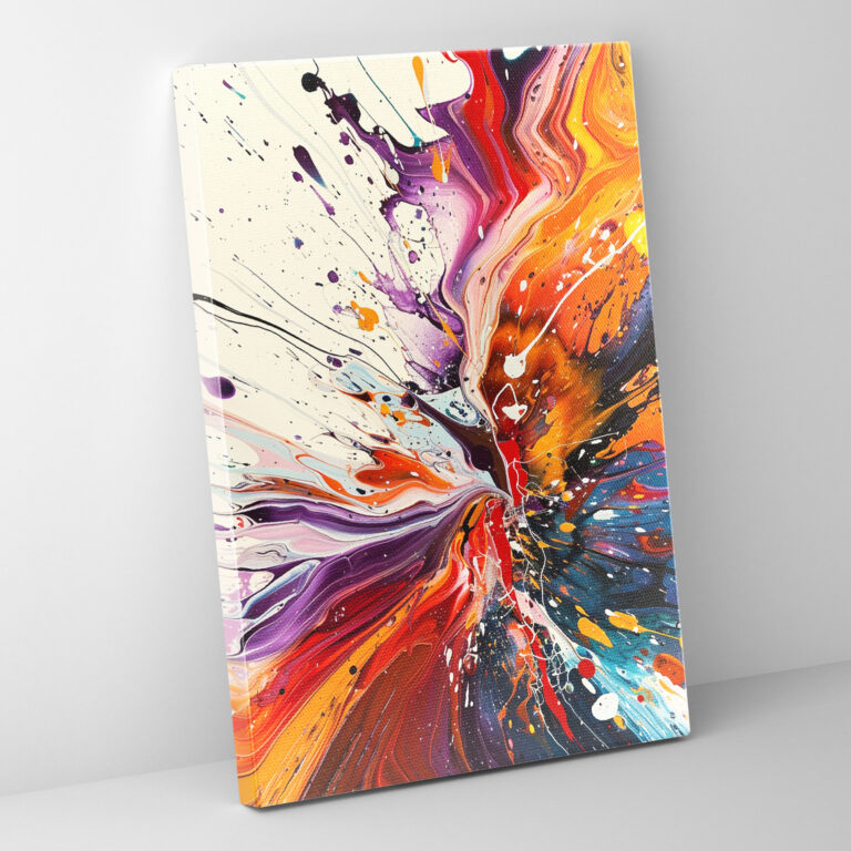Dynamic Action Painting Wall Art - Action Painting, Wall Art, Canvas, Wall Decoration