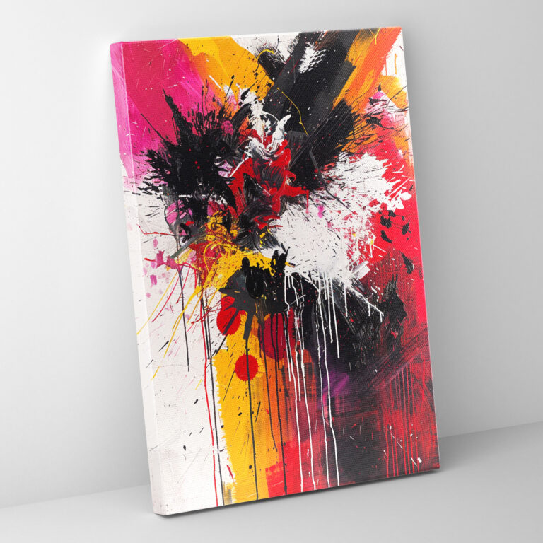 Movement In Action Painting Wall Art - Action Painting, Canvas, Action Painting, Home Decoration