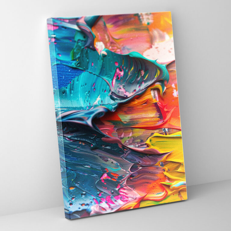 Textured Action Painting Canvas Print - Action Painting, Wall Art, Wall Decoration, Canvas Print