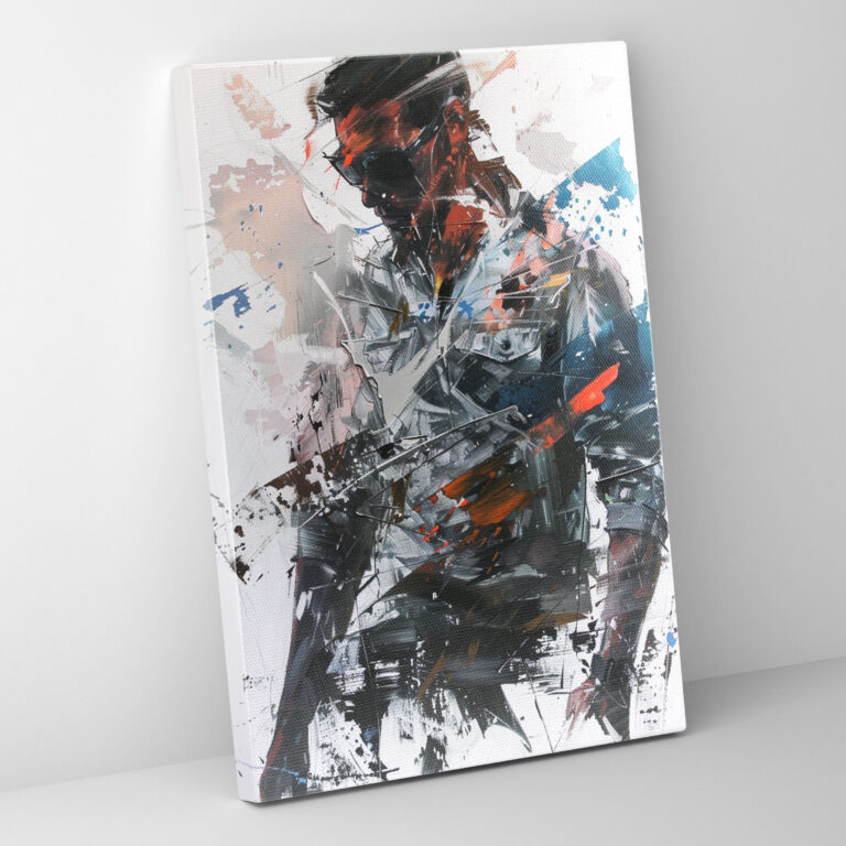 Expressive Action Painting Wall Art - Action Painting, Home Decoration, Canvas Wall Art, Canvas