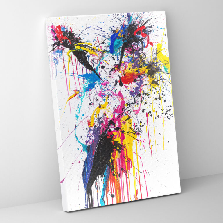 Chaotic Action Painting Canvas Print - Action Painting, Canvas Wall Art, Wall Art, Action Painting